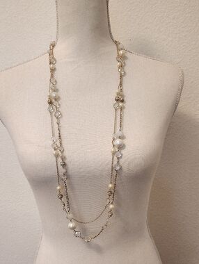 New Ann Taylor Modern classic double strand necklace